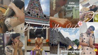 DIML Birthday VlogMade An Own Cake For Me || Temple Visit, Food...