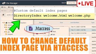 [LIVE] How to change default index page via htaccess?