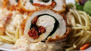 Creamy Tuscan Chicken Rolls • Tasty