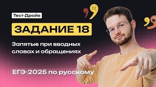 Задание 18. Запятые при вводных словах и обращениях | Тест-драйв | NeoFamily