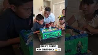 Jealous Bully Ruins Kid Birthday Party & Eats His Cake  #shorts