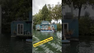 Houseboats in Paris. Travel by sailboat in Europe