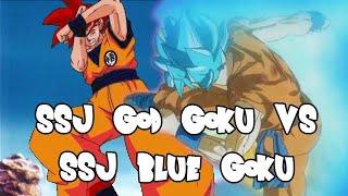 SSJ God Goku vs SSJ Blue Goku