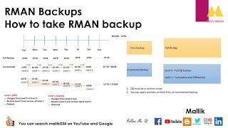 RMAN Backups - Full Backup Vs Incremental Backups || Level 0 & Level 1 ||   Diff Vs Cum Backup