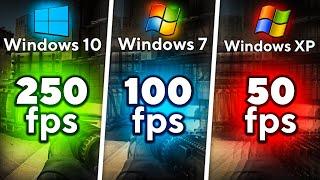 НА КАКОЙ WINDOWS БОЛЬШЕ FPS В CS:GO?