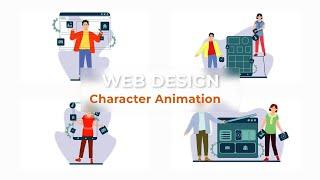 Vector Illustration Web Design Character Animation Premiere Pro Templates