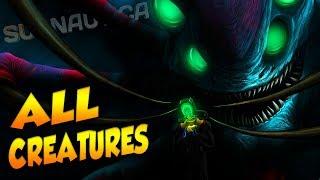 ALL CREATURES IN SUBNAUTICA (NEW 2018 - V1) | Subnautica