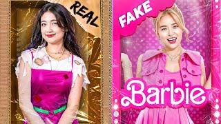 Real Barbie Vs Fake Barbie! Poor Girl Became Popular Barbie In 24 Hours