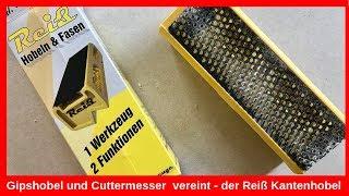 Gipshobel und Cuttermesser vereint - der Reiß Kantenhobel / Trockenbau - Dachausbau Drywall DIY