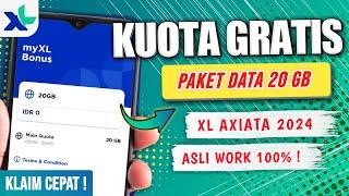 🟢 KLAIM CEPAT !! PAKET DATA GRATIS 20 GB - Kuota Gratis XL Axiata 2024 | Work 100%