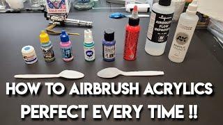 How To Airbrush Acrylics.Perfect Every Time !! Scale Models & Gunpla