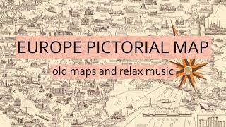 Europe : A pictorial map 1938 year / relax classic music / 1080[HD]