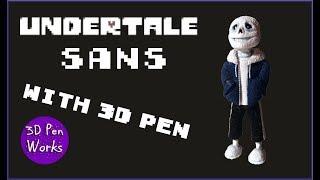 UNDERTALE "SANS" with 3d pen | 3d pen tutorial