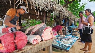 Wow!! Rural idyllic Village Most Satisfying Super Streets Fish markets