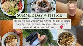 summer day with me🩷 (spędź ze mną mój typowy wakacyjny dzień, pączka, nawyki, e-booka,co jem itp.)