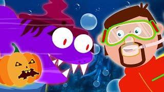 Halloween Song | Shark Finger Family | Nursery Rhymes For Kids | Captain Discovery