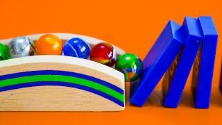 AMAZING Domino & Marble Tricks! (ft. Jelle's Marble Runs)