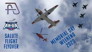 Memorial Day 2020 Salute Flight Flyover at Broward General Hospital in Florida