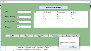 C# tutorial Insert all items in a listview to SQL server database at once