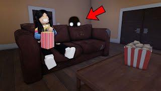 NUNCA veas PELÍCULAS de TERROR  las 3AM  en roblox  | paolazgames