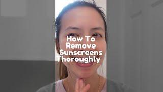 How To Remove Sunscreens Thoroughly | Tiana Le #shorts #double cleansing