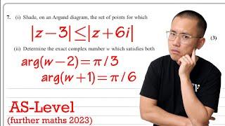 This is how they asked complex number problems on the 2023 AS-Level further maths paper