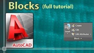 Autocad 2019 - Blocks (complete tutorial) + attribute definitions