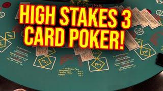 BETTING BIG ON 3 CARD POKER $2000 BUY IN $275 A HAND!! #casino #allcasinoaction #poker #3cardpoker