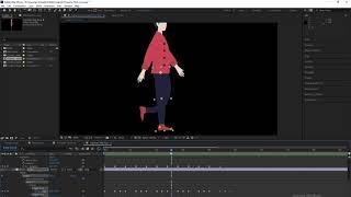 Character Animation Walk Cycle (Side Pose) After Effects