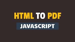 How to Convert HTML div to PDF format in Javascript