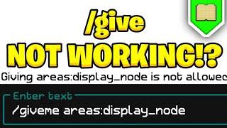  "/give" NOT WORKING? THIS IS WHY! | @XREALM 