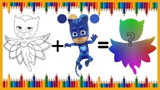 Coloring Owlettein different colors with drawing fun colors | Painting,Drawing & Coloring