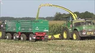 Mais häckseln 2024 Märkisch Oderland 2x John Deere 9500i Köhl Harvest mit weiteren Lohnunternehmen