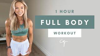 1 Hour FULL BODY WORKOUT at Home | No Equipment & No Jumping