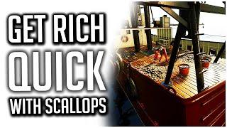 Make MILLIONS IN MINUTES and Get Rich Quick! | Fishing North Atlantic Scallops DLC Gameplay