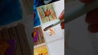 How to paint A Maple leaf using Gouache paints #shorts