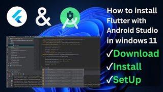 How to download and install Flutter in Android Studio on Windows 10 and 11 tutorial in 2023