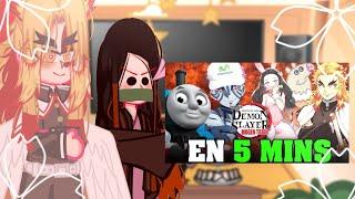 •°Mugen train elenco principal°• /// reaccionan a el resumen de la película de [kny] /// 