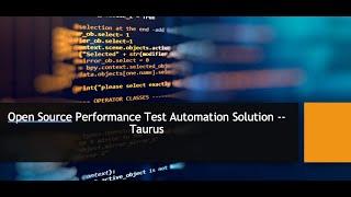 Taurus - open source performance test automation solution