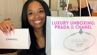 DOUBLE LUXURY UNBOXING | PRADA RE-EDITION 2005 NYLON BAG + CHANEL BEAUTY | BRWNGIRLLUXE