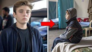 Barron Trump Helps a Homeless Boy, What He Leaves Behind Leaves Everyone in Tears