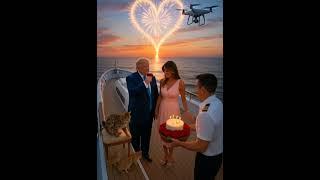 Sunset on the Sea  — Donald & Melania’s Magical Yacht Evening with Ashera Cat