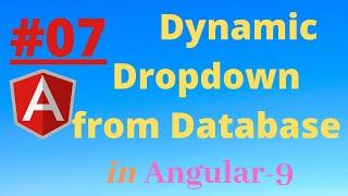 How to create Dynamic dropdown From Database in Angular 9 and web api 3.0 | Create API  |Part-7