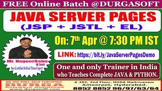 JAVA SERVER PAGES (FREE Batch) Online Training @ DURGASOFT