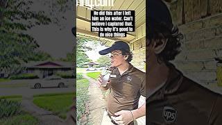 Delivery driver is gifted an ice water (doorbell camera)
