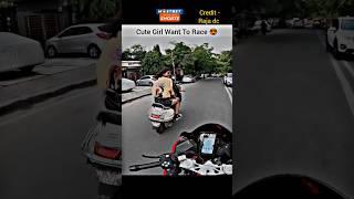 @RajaDc77 Cute Girl Want To Race With Me  #shorts #bike #rider #girl #youtubeshorts #motovlog #ktm