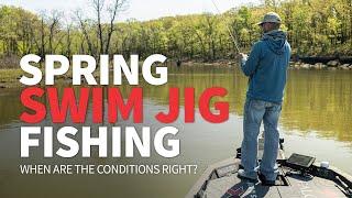 Swim Jig Fishing around ROCK in the SPRING! (When is it RIGHT?)