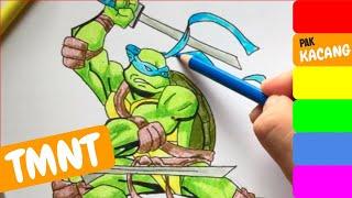 TMNT! How to draw Leonardo from Teenage Mutant Ninja Turtles /// Pak Kacang