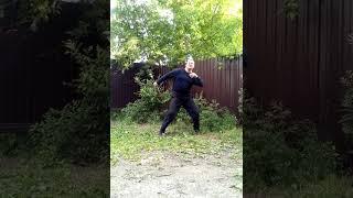 720 frontal toss longsword trick #longsword