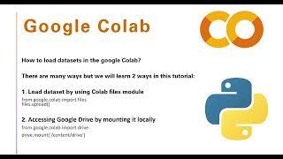 How to read / Load Datasets in the Google Colab? | Load datasets from google drive